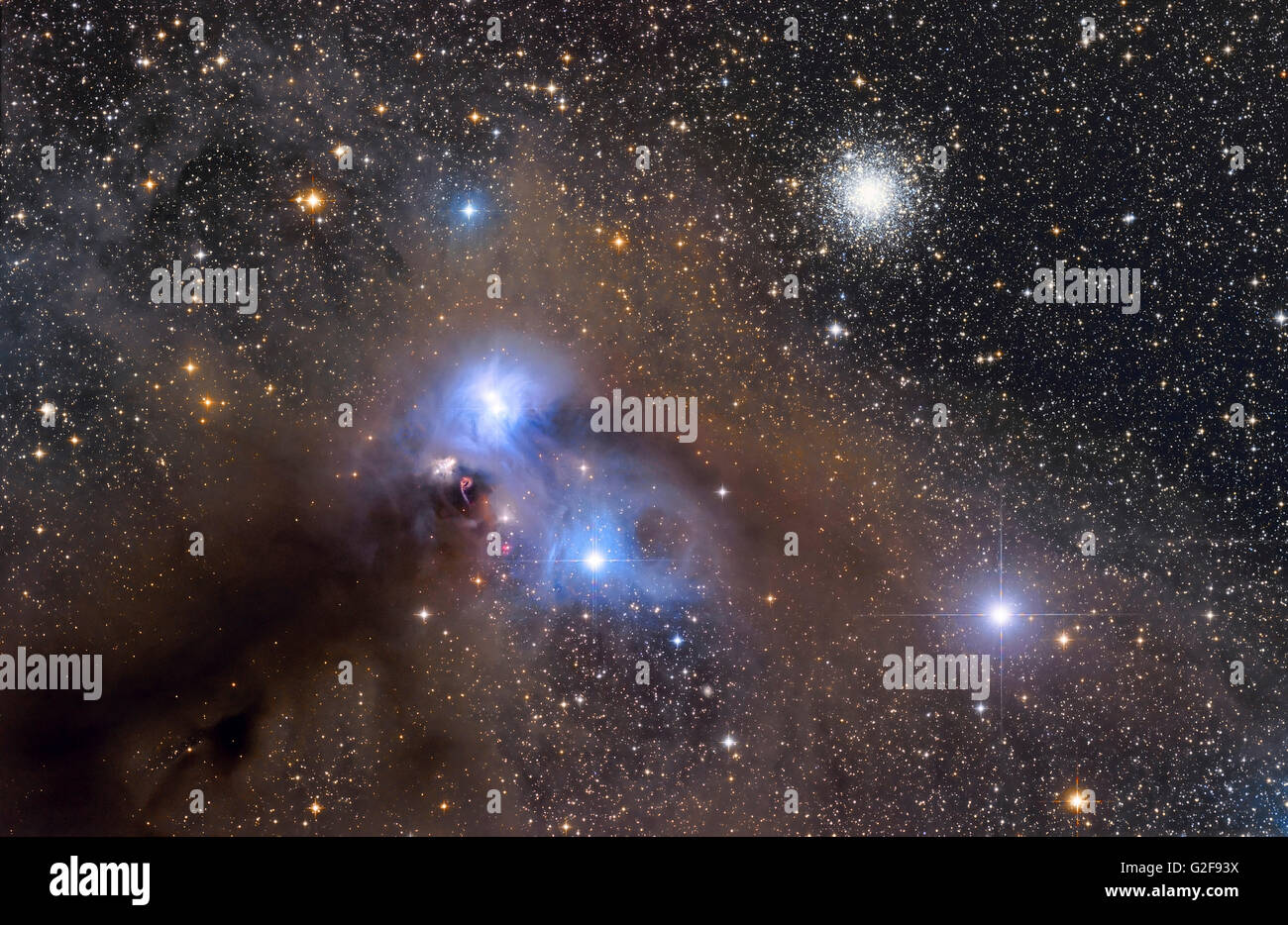 Galaktische Staubwolke NGC 6726 in Corona Australis. Stockfoto