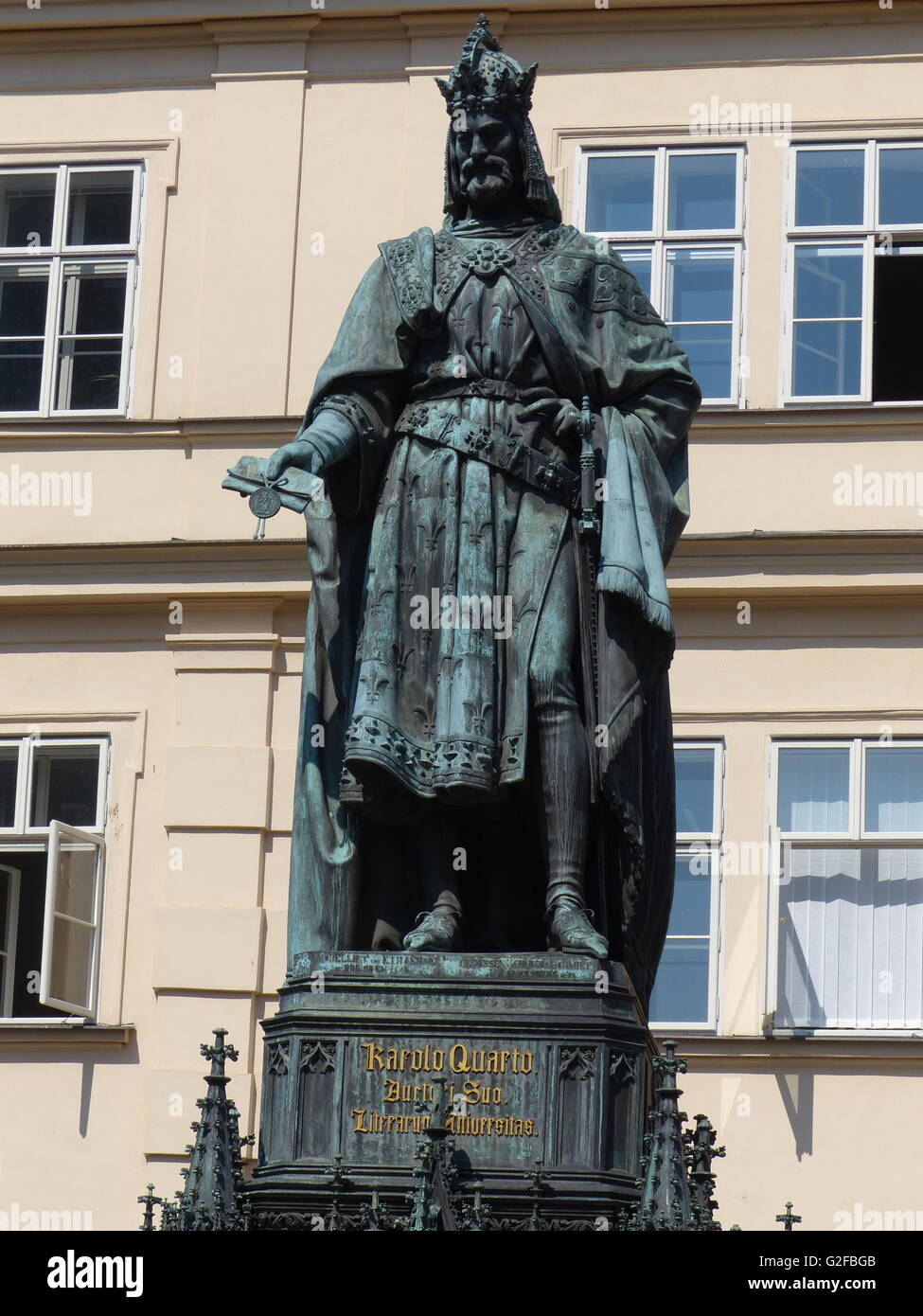 Statue Karls IV. Stockfoto