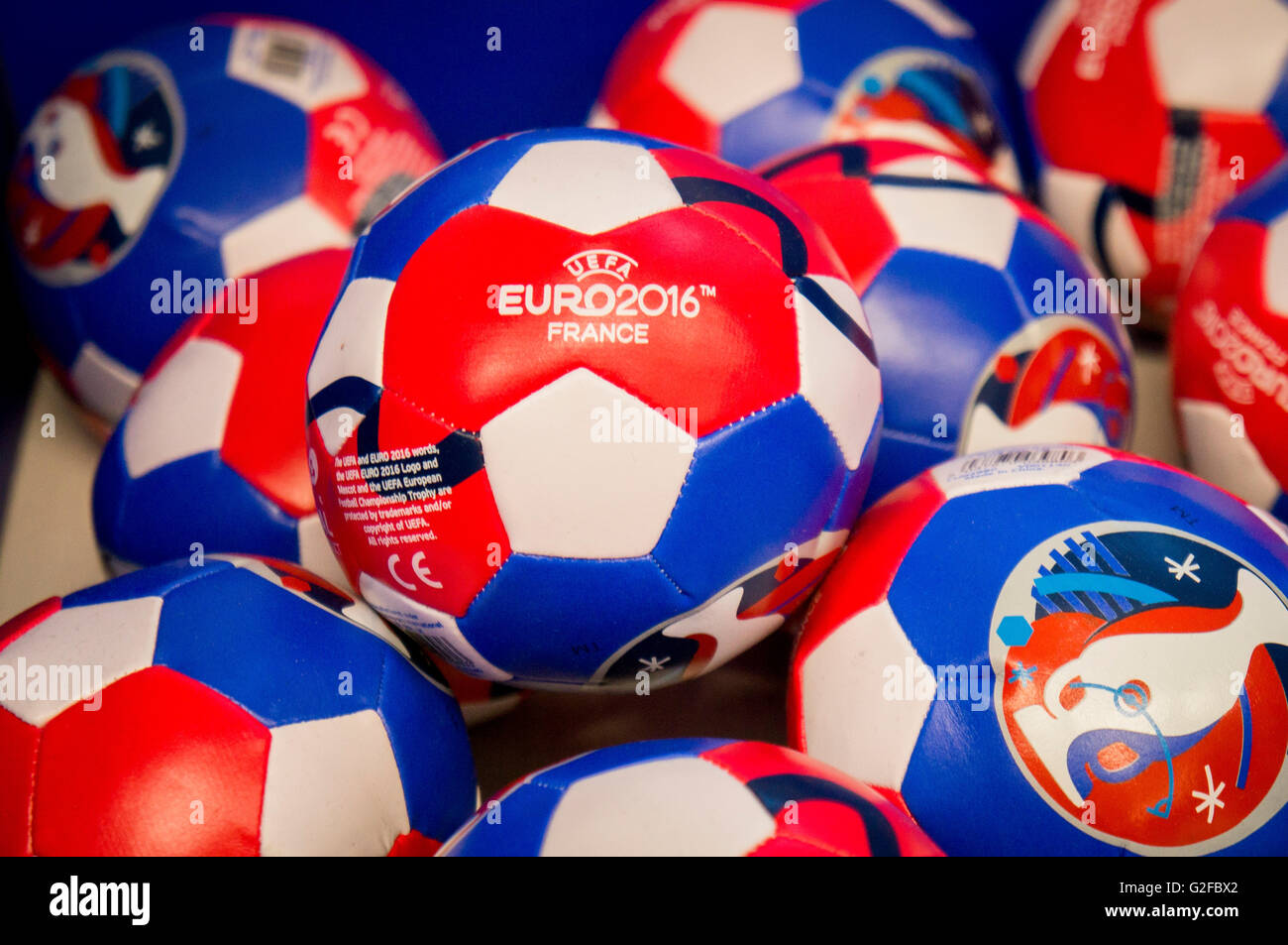 UEFA EURO 2016 Frankreich Werbeartikel Stockfoto