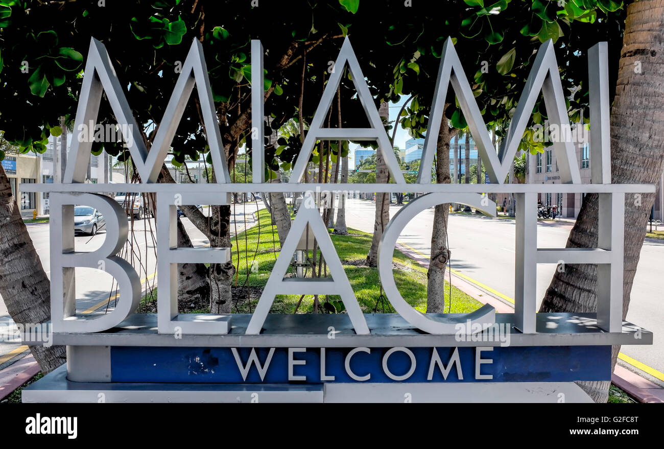 Welcome to miami sign -Fotos und -Bildmaterial in hoher Auflösung – Alamy
