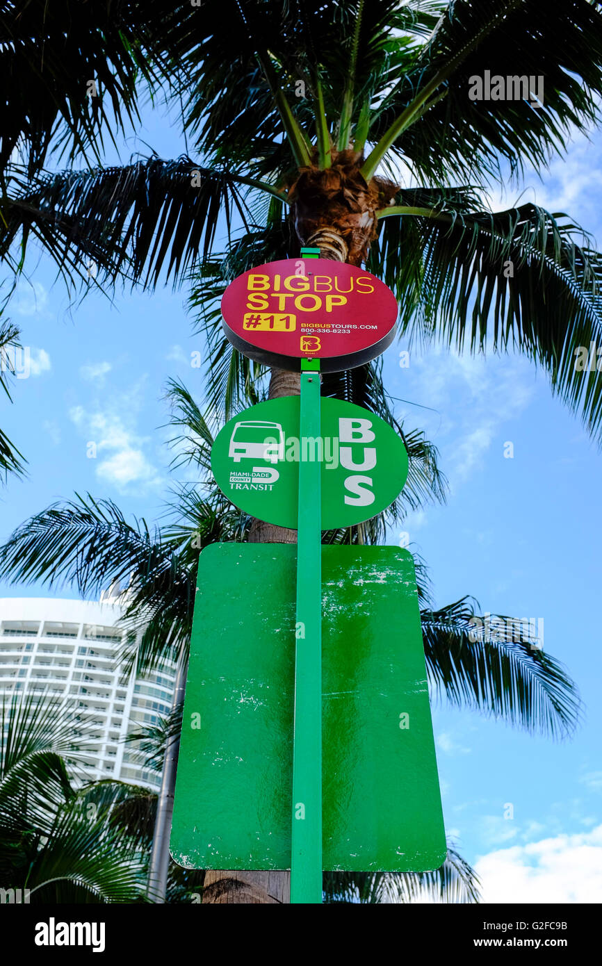 Großen Bushaltestelle Miami Florida. Stockfoto