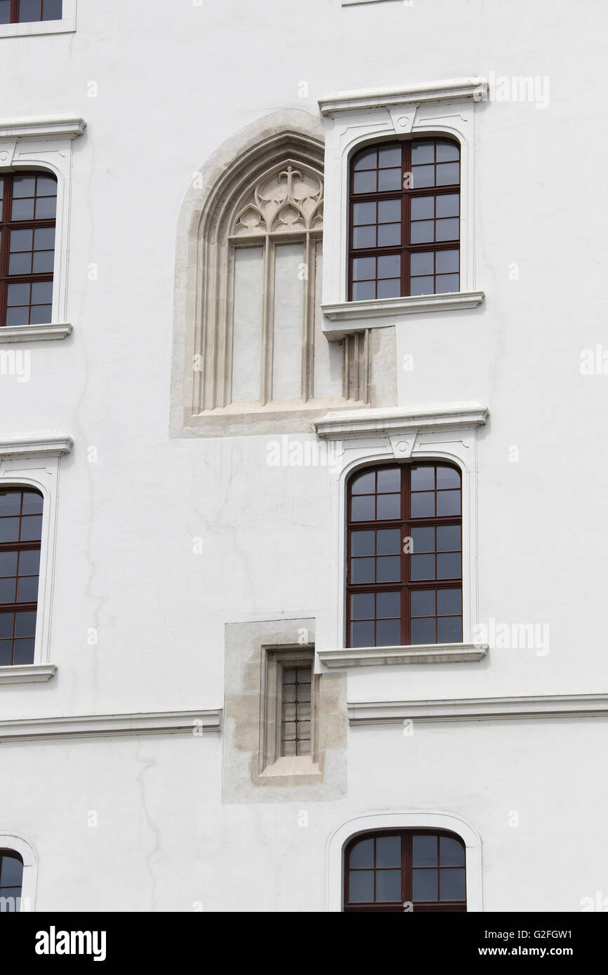 Architektonisches Detail der Burg von Bratislava in der Slowakei Stockfoto