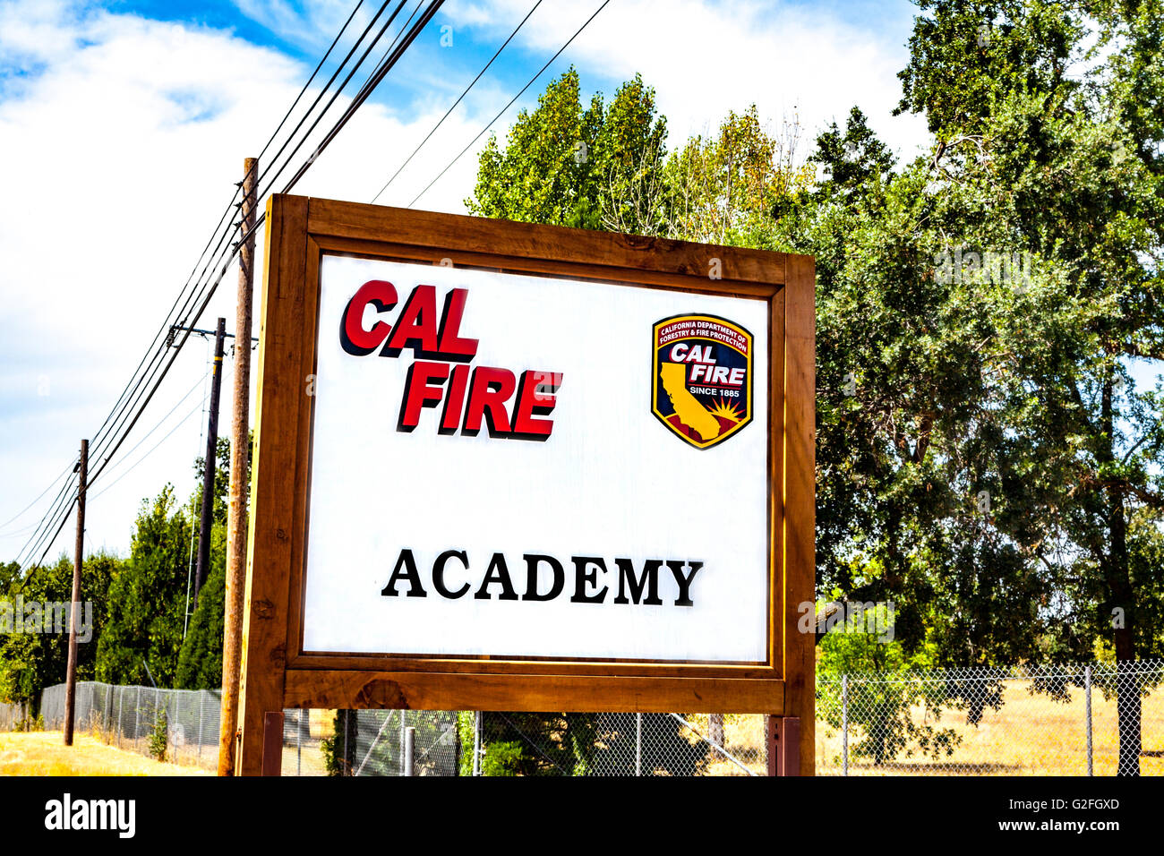 Das California Department of Forestry und Feuer Schutz (Cal Fire) Akademie in Ione, Kalifornien Stockfoto