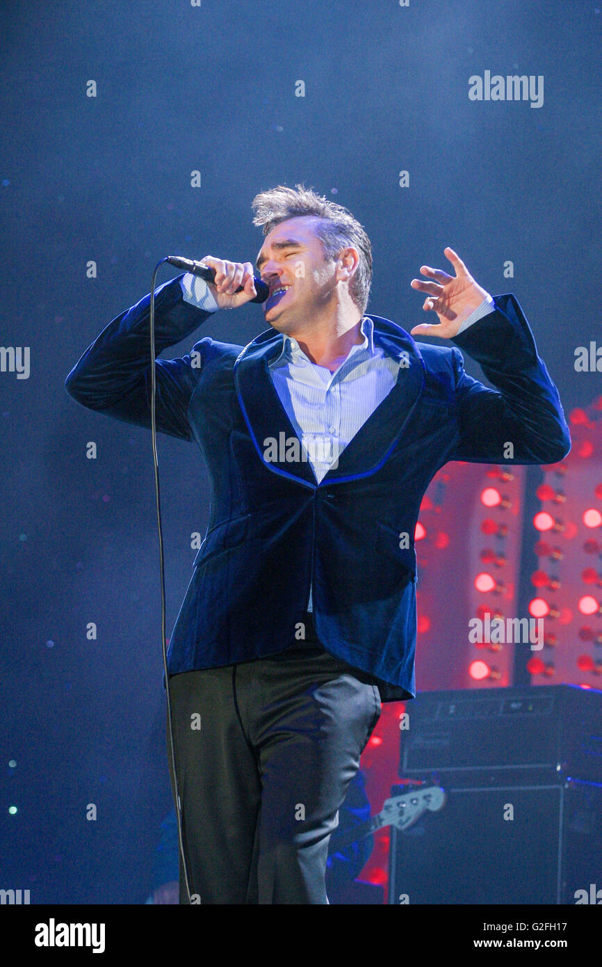 Morrissey beim Reading Festival 2004, Reading, England, Vereinigtes Königreich. Stockfoto