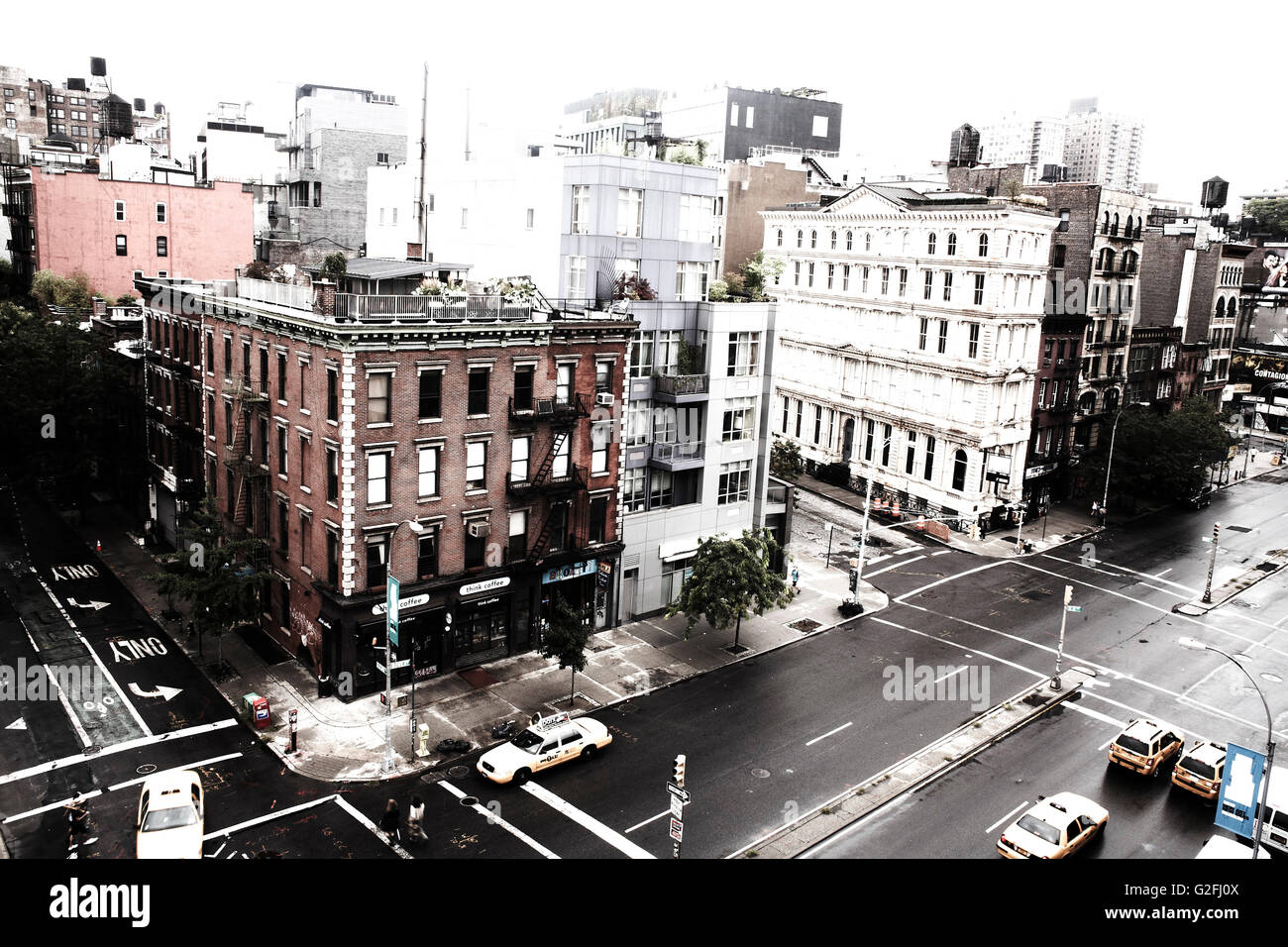 Urbanen Straßenbild, High Angle View, New York City, USA Stockfoto