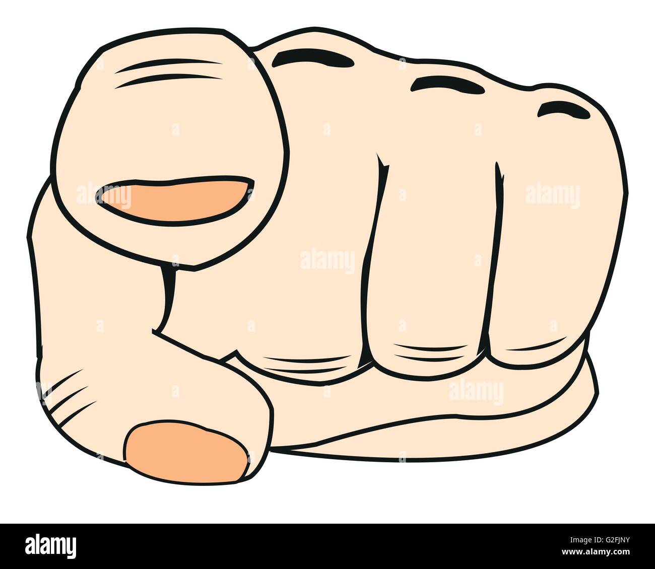 Die Hand der Person mit Zeigefingern. Vektor-illustration Stock Vektor