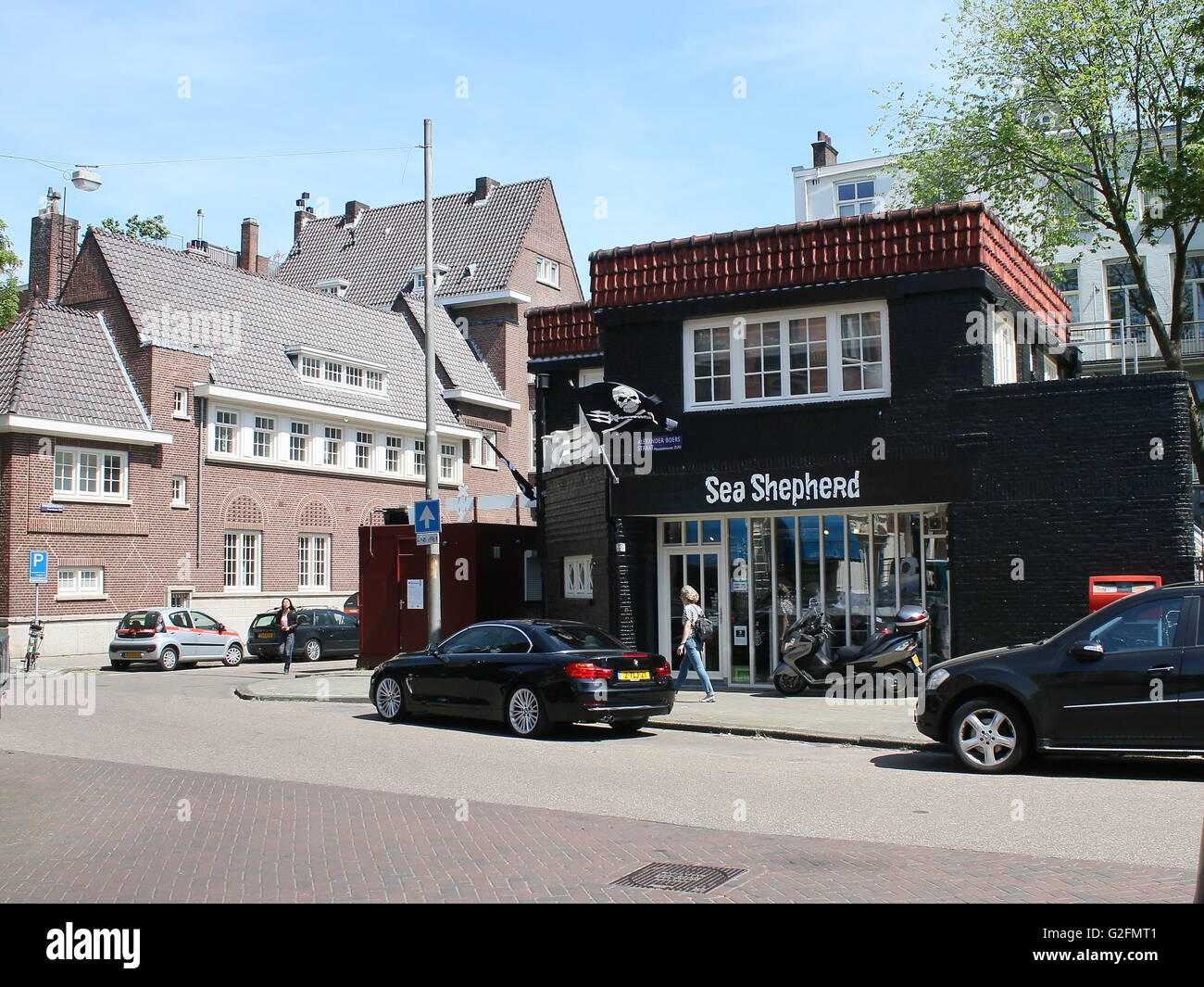 Europazentrale der Sea Shepherd Conservation Society, Alexander Boersstraat, Amsterdam, Niederlande Stockfoto