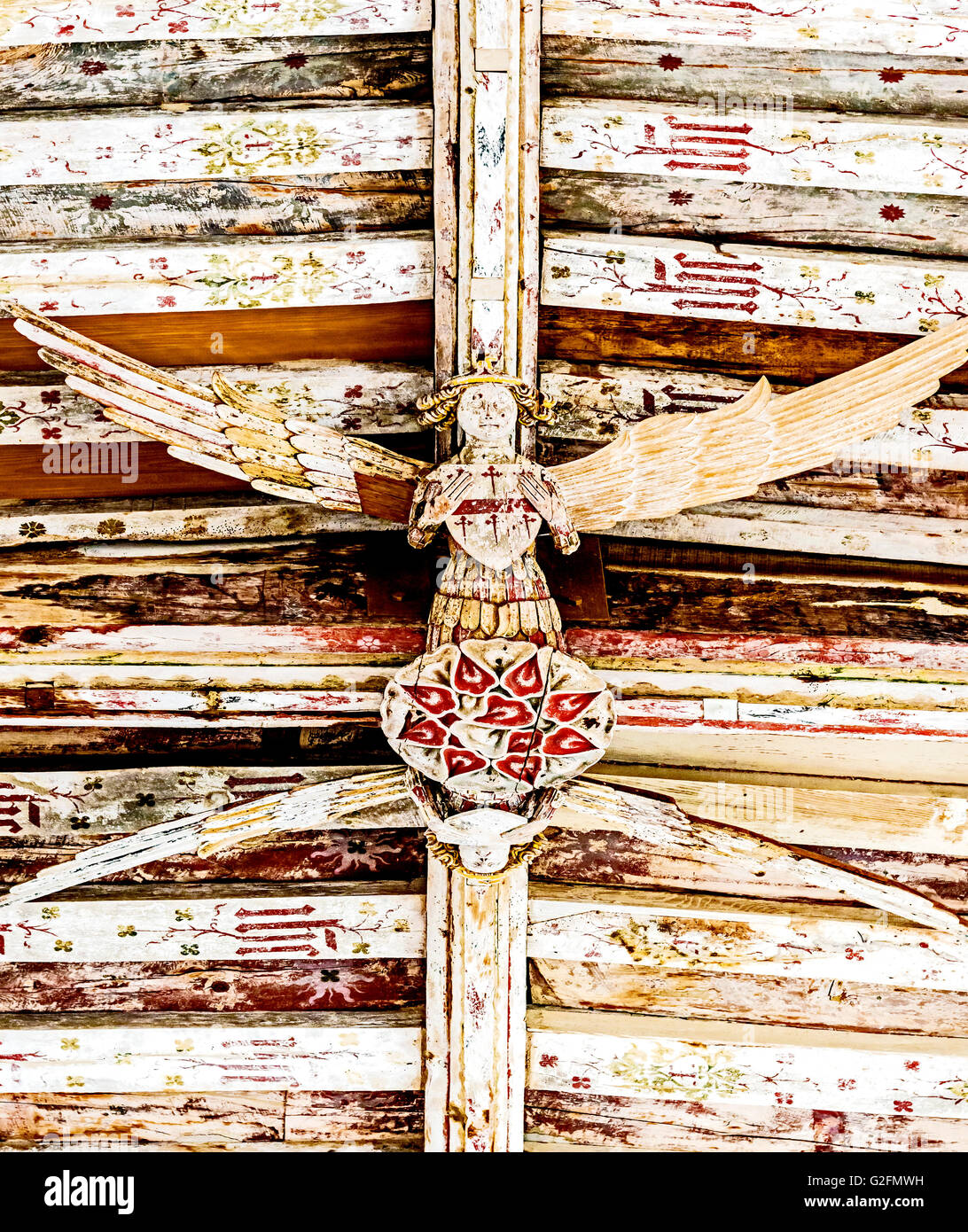 Holy Trinity Church in Blythburgh, Suffolk, Hammerbalken Dach Stockfoto