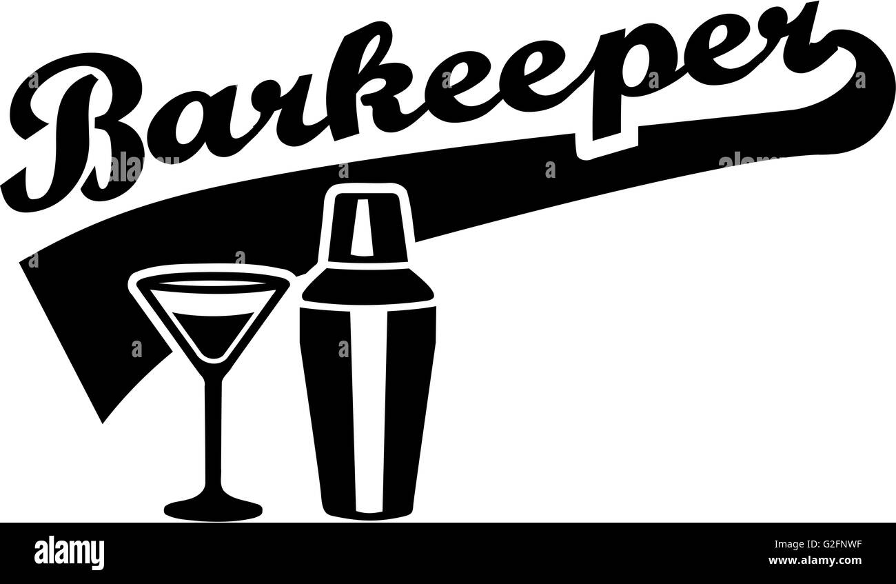 Barkeeper Barkeeper Barmann Stockfoto