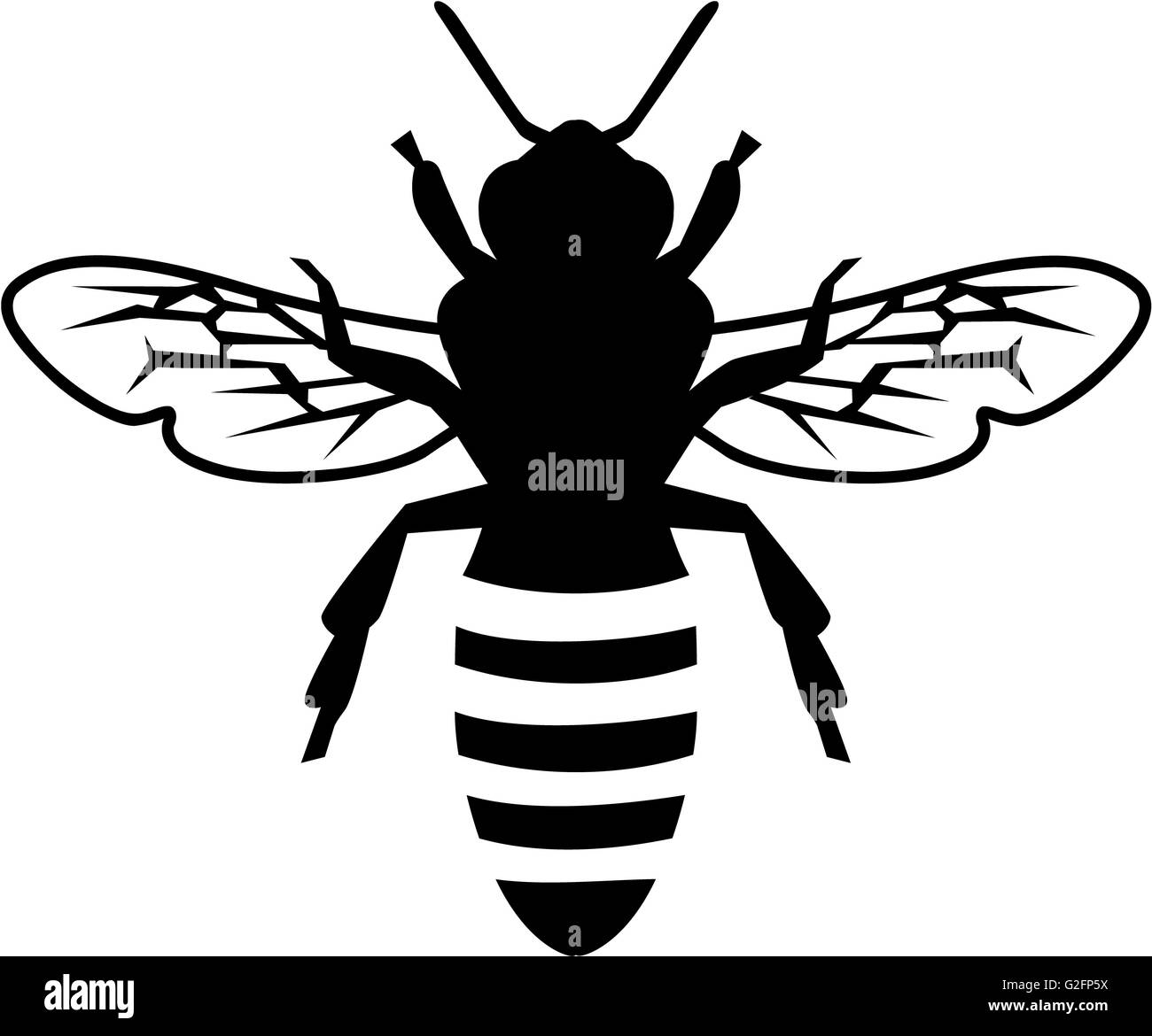 Echte Silhouette einer Biene Stockfotografie - Alamy