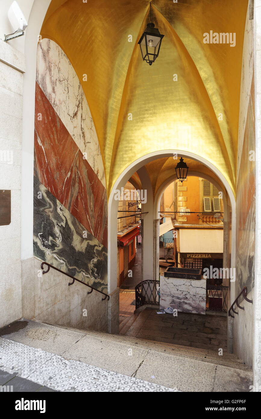 Eingang zur Altstadt, Nizza, Frankreich Stockfoto