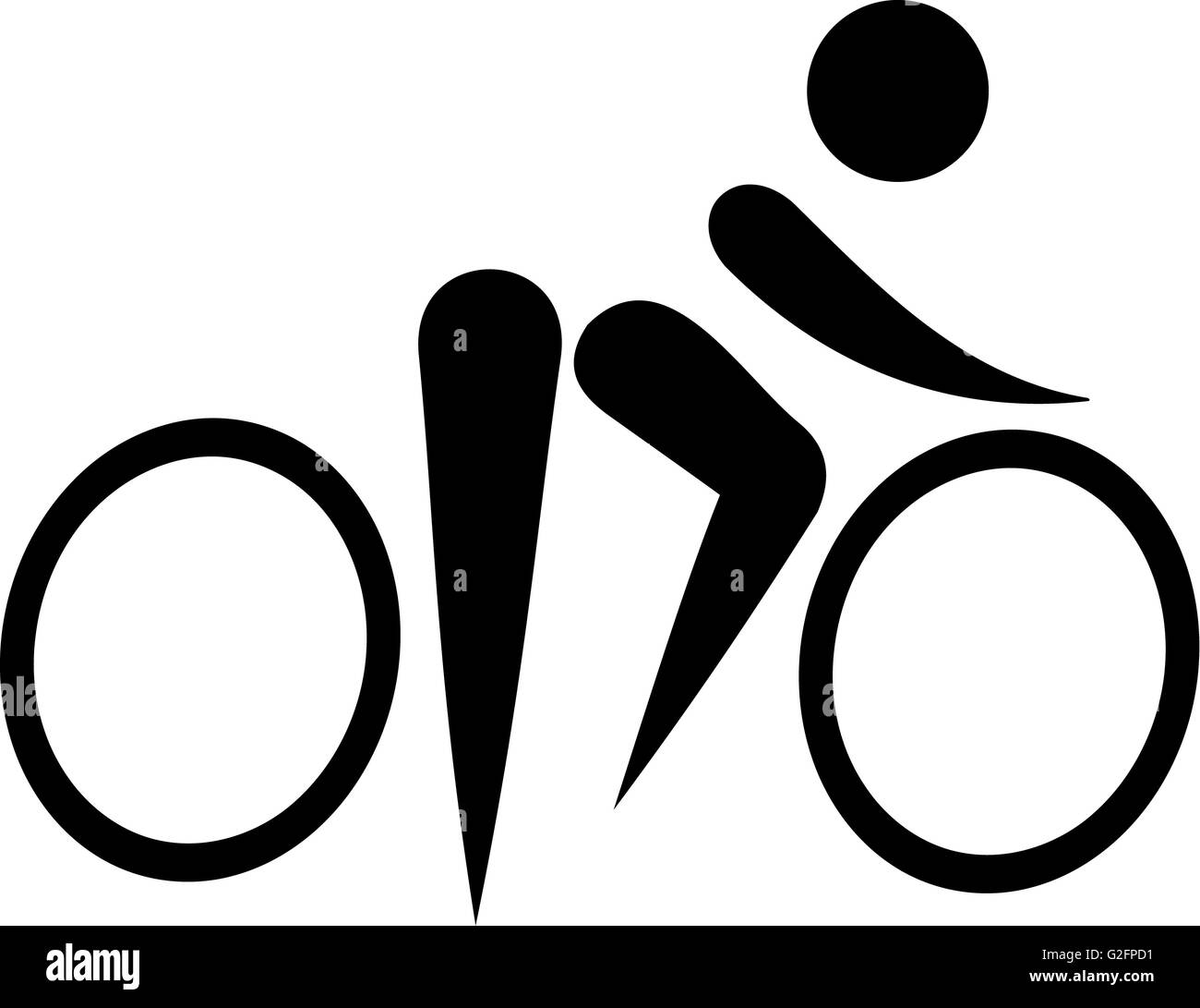 Fahrrad Fahrrad Piktogramm Stockfoto