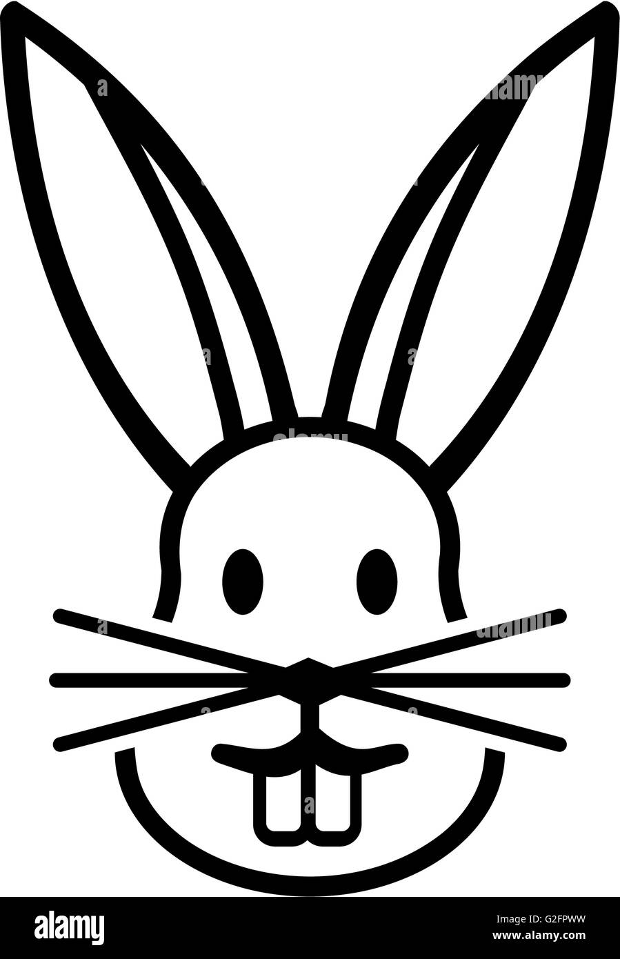 Hase-Gesicht mit Zähnen Stockfotografie - Alamy