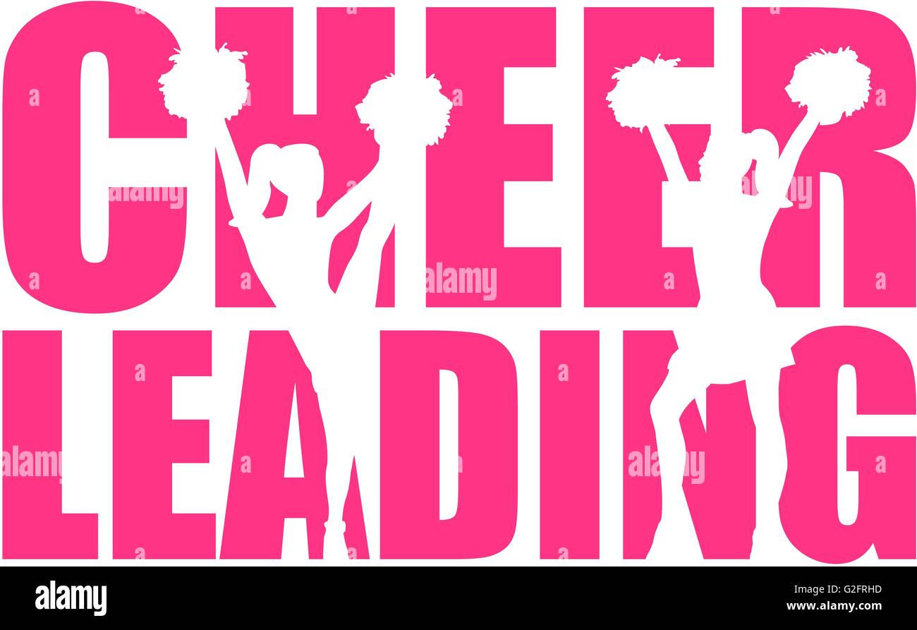 Cheerleader Wort mit Ausschnitt Stockfoto