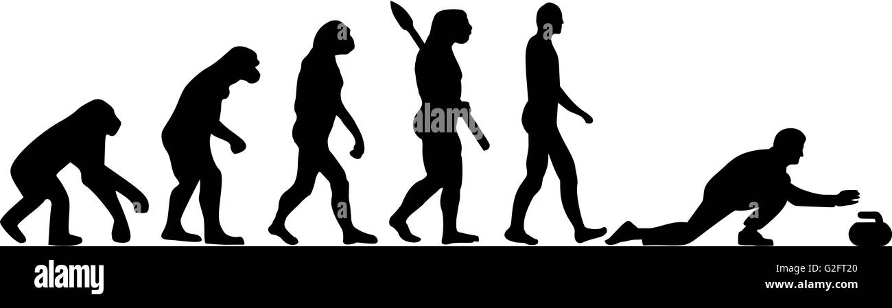 Curling-Evolution Stockfoto