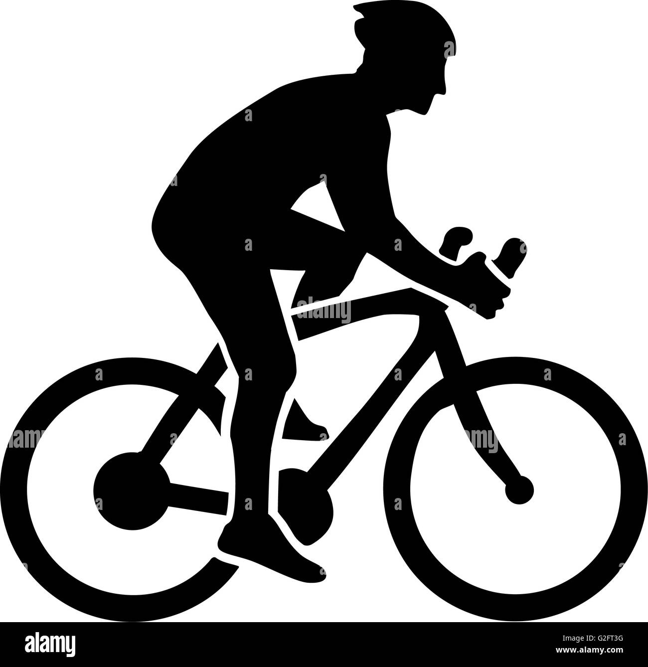 Radfahren-Silhouette Stockfoto