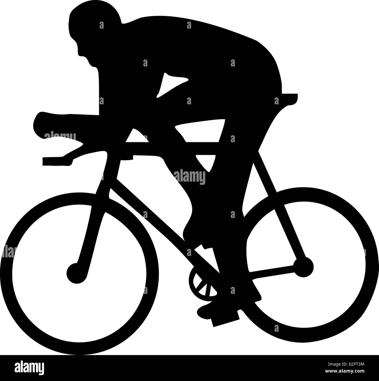 Radfahren-Silhouette Stockfoto
