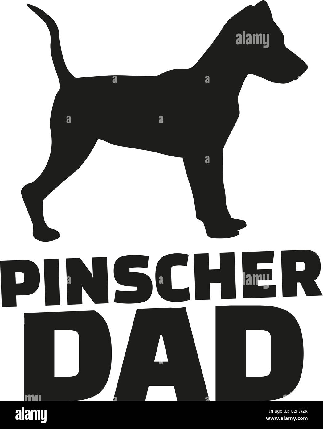 Pinscher-Papa Stockfoto