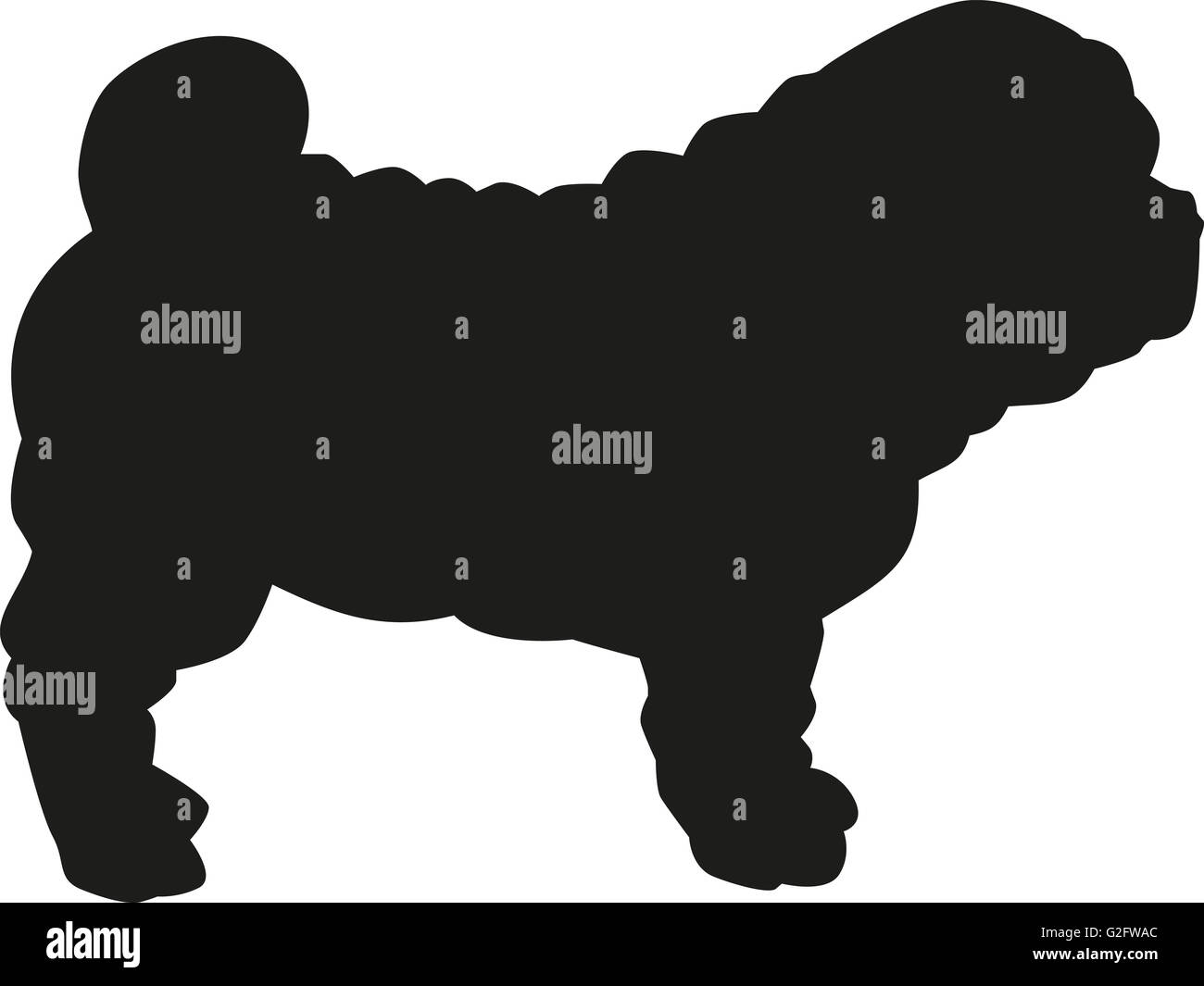 Shar-pei-silhouette Stockfoto