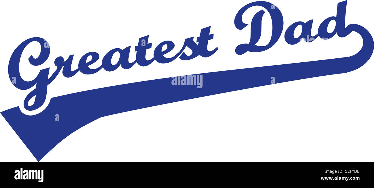 Größte Papa Retro-Schriftart Stockfoto