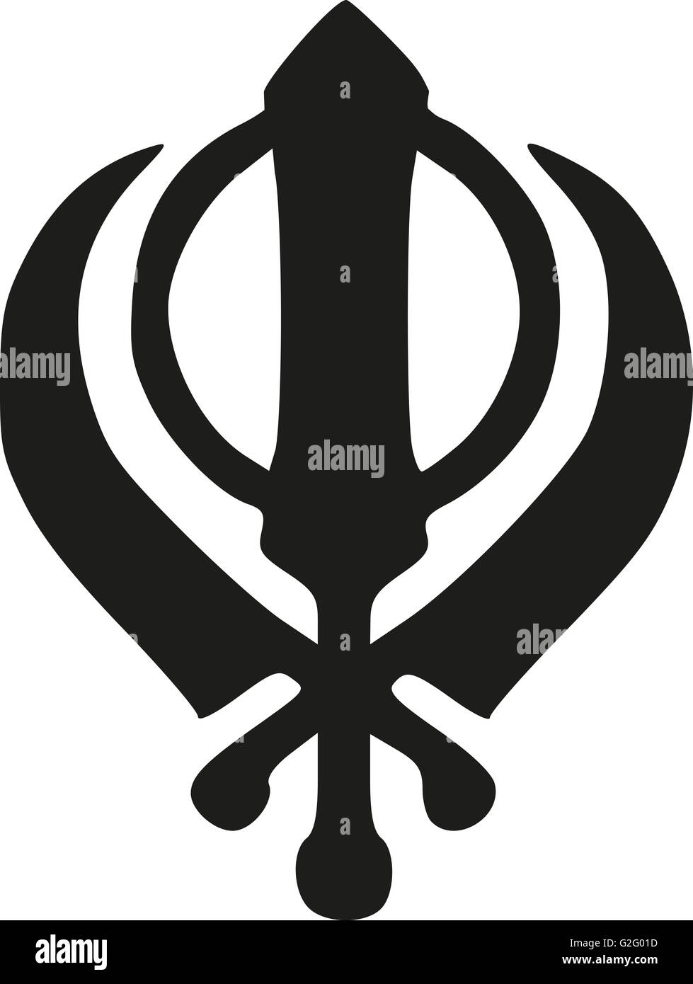 Khanda Sikh Symbol Stockfoto