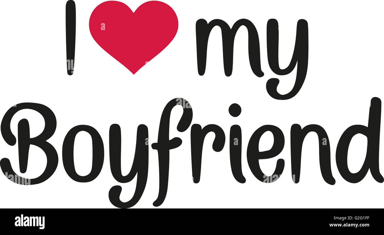 Liebe Ich Meinen Freund Noch Ich liebe meinen Freund Hand gezeichnet Stockfotografie - Alamy