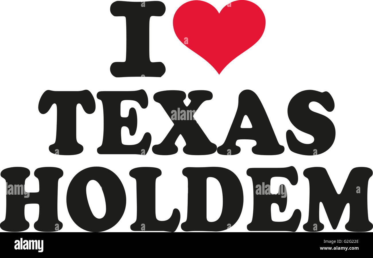 Ich liebe Texas holdem Stockfoto