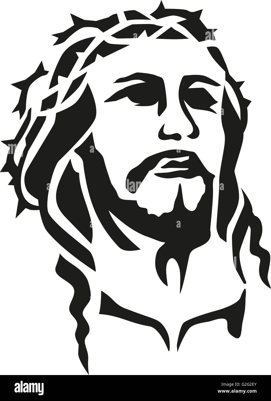 Jesus Christus Kopf Stockfoto