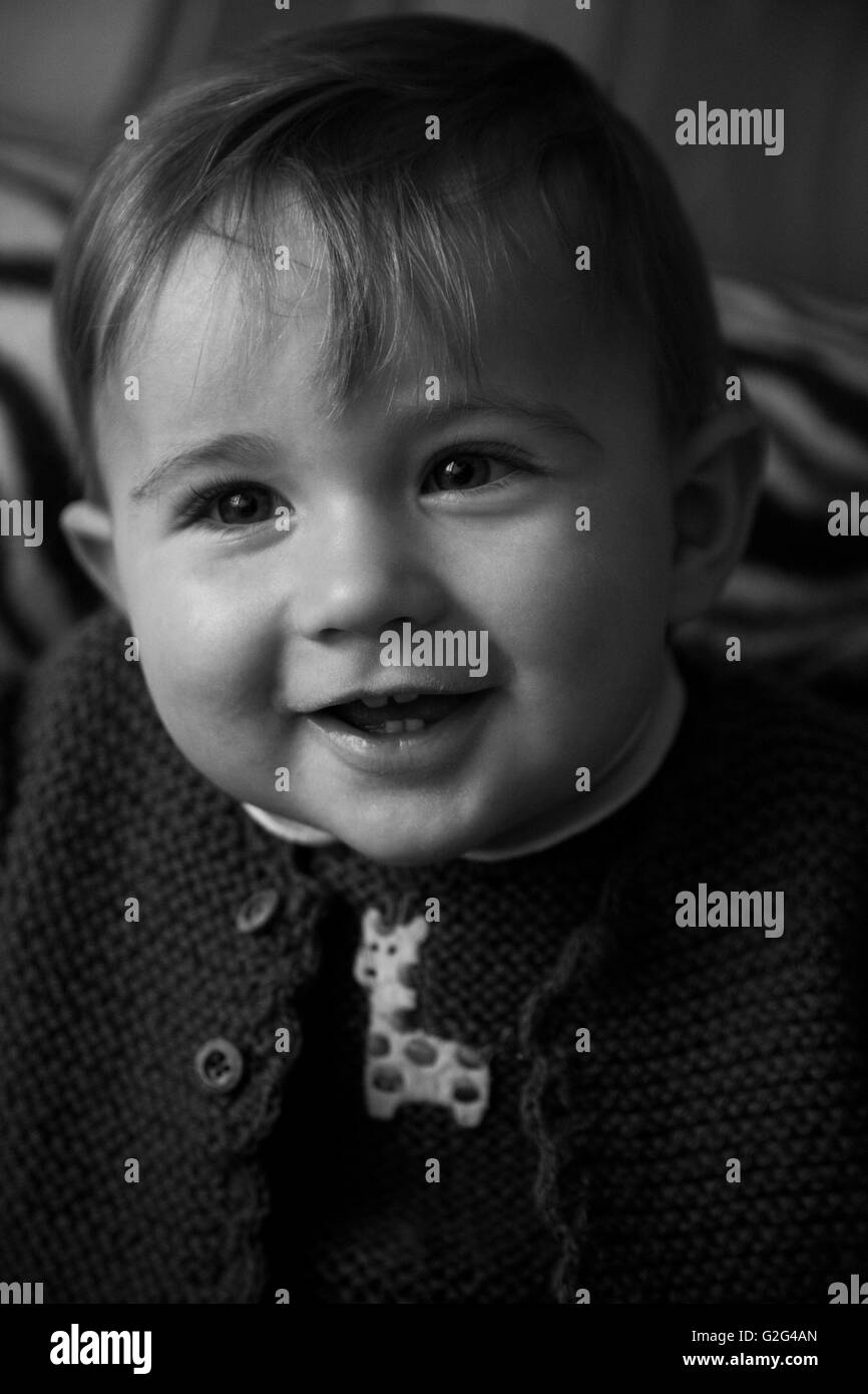 Smiling Baby Boy Stockfoto