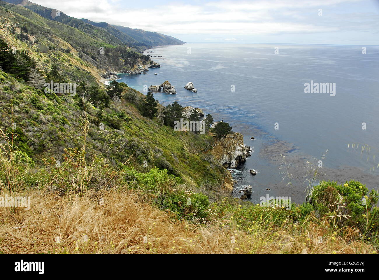 Die Big Sur Coast in Central Coast Californis entlang der California State Route 1 Stockfoto