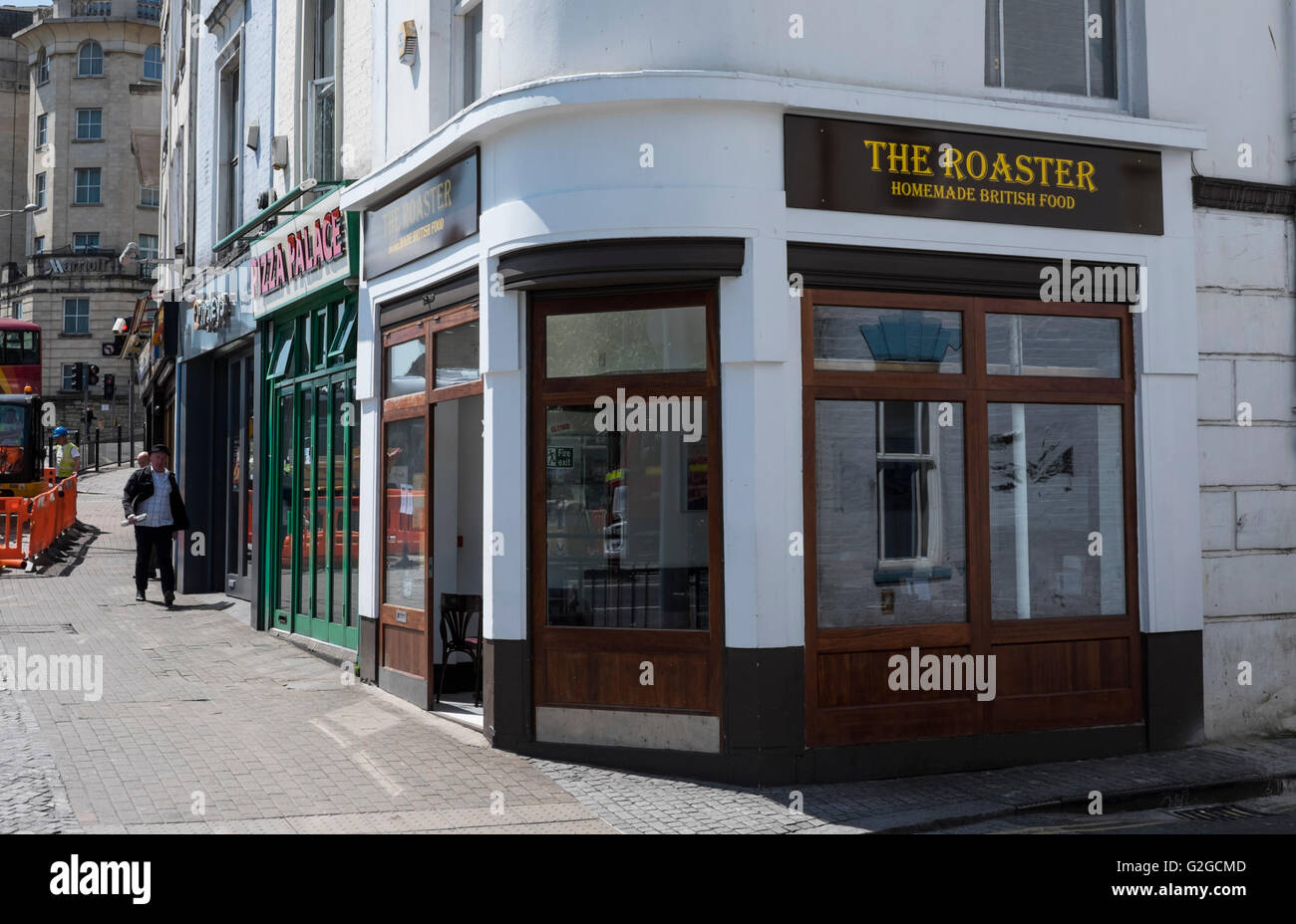 Um Bristol Stadt England UK Röster englische Küche Cafe Stockfoto