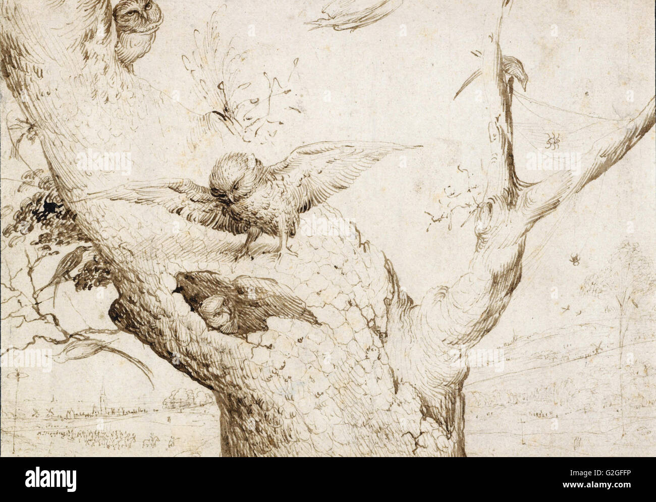 Hieronymus Bosch - der Eule NestMuseum Boijmans Van Beuningen - Rotterdam Stockfoto Hieronymus Bosch - der Eule NestMuseum Boijmans Van Beuningen - Rotterdam Stockfoto