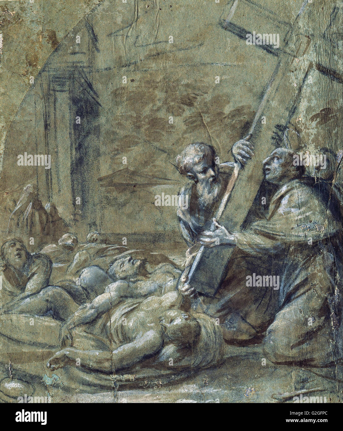 Carlo Cesi - heiligen Carlo Borromeo unter der Pest erkrankten - Museum Kunstpalast, Düsseldorf Stockfoto