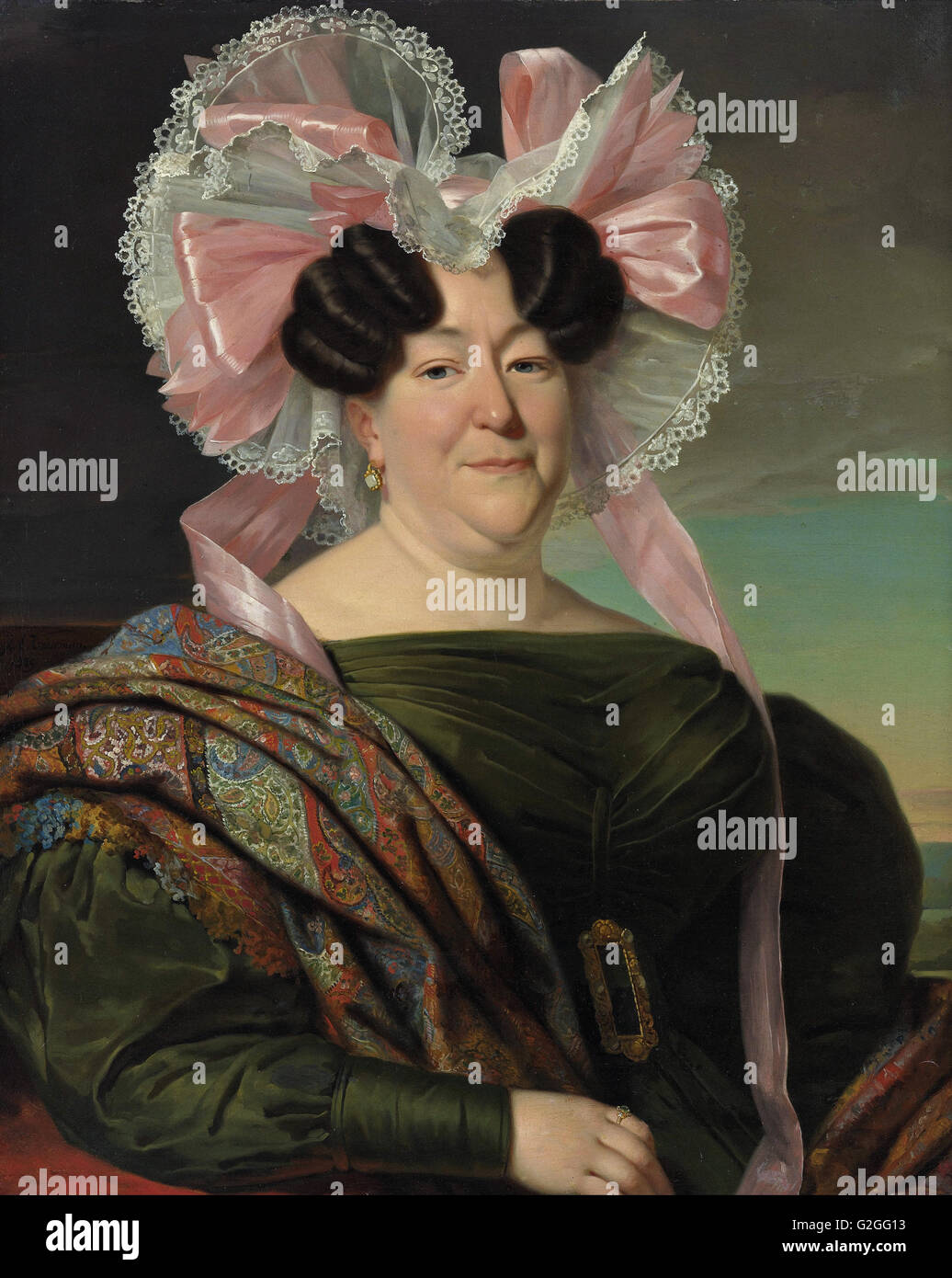 Jan Adam Kruseman - Portrait of a Lady - Museum Boijmans Van Beuningen - Rotterdam Stockfoto