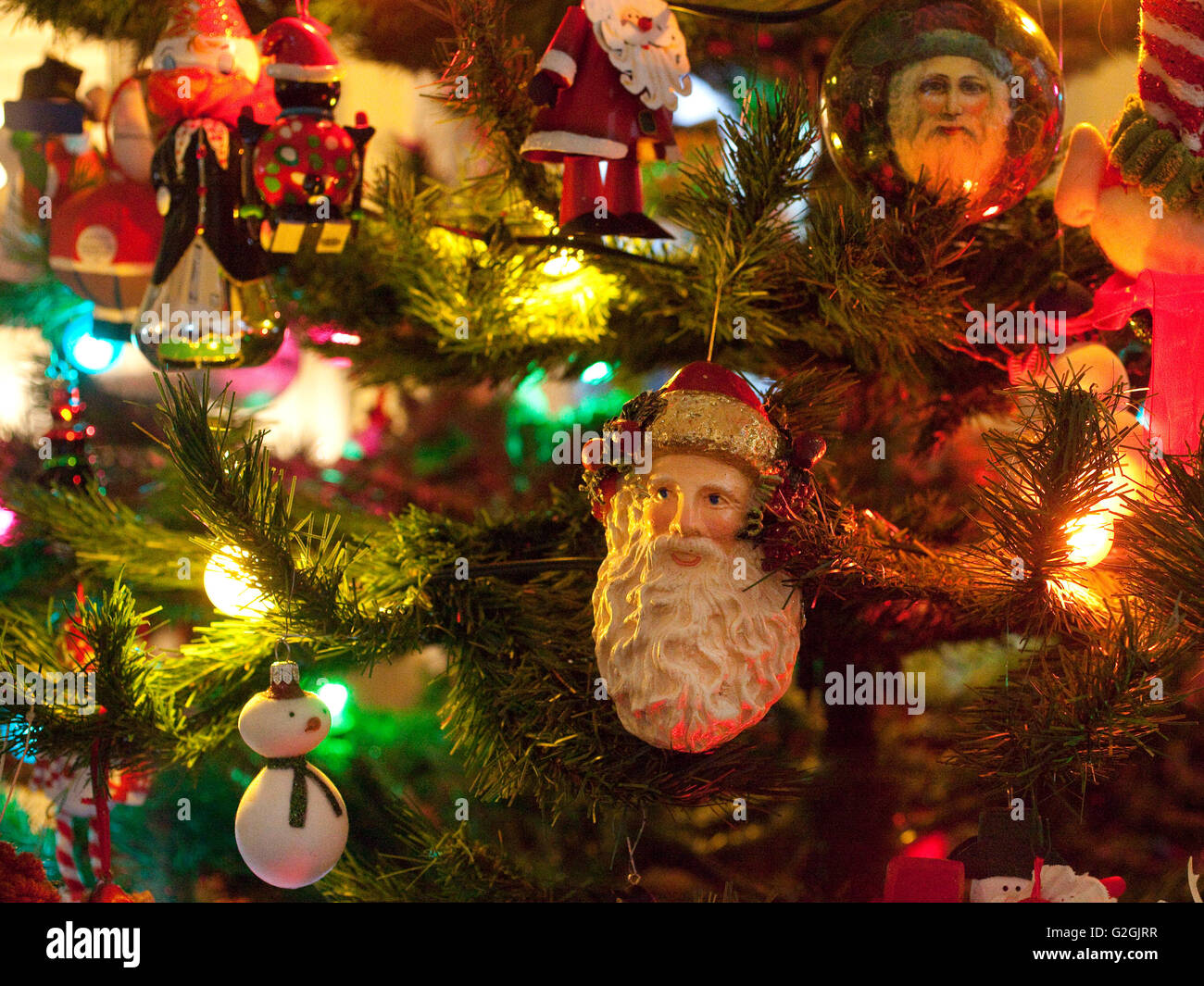 Baum Dekoration Urlaub Christbaumschmuck Stockfoto