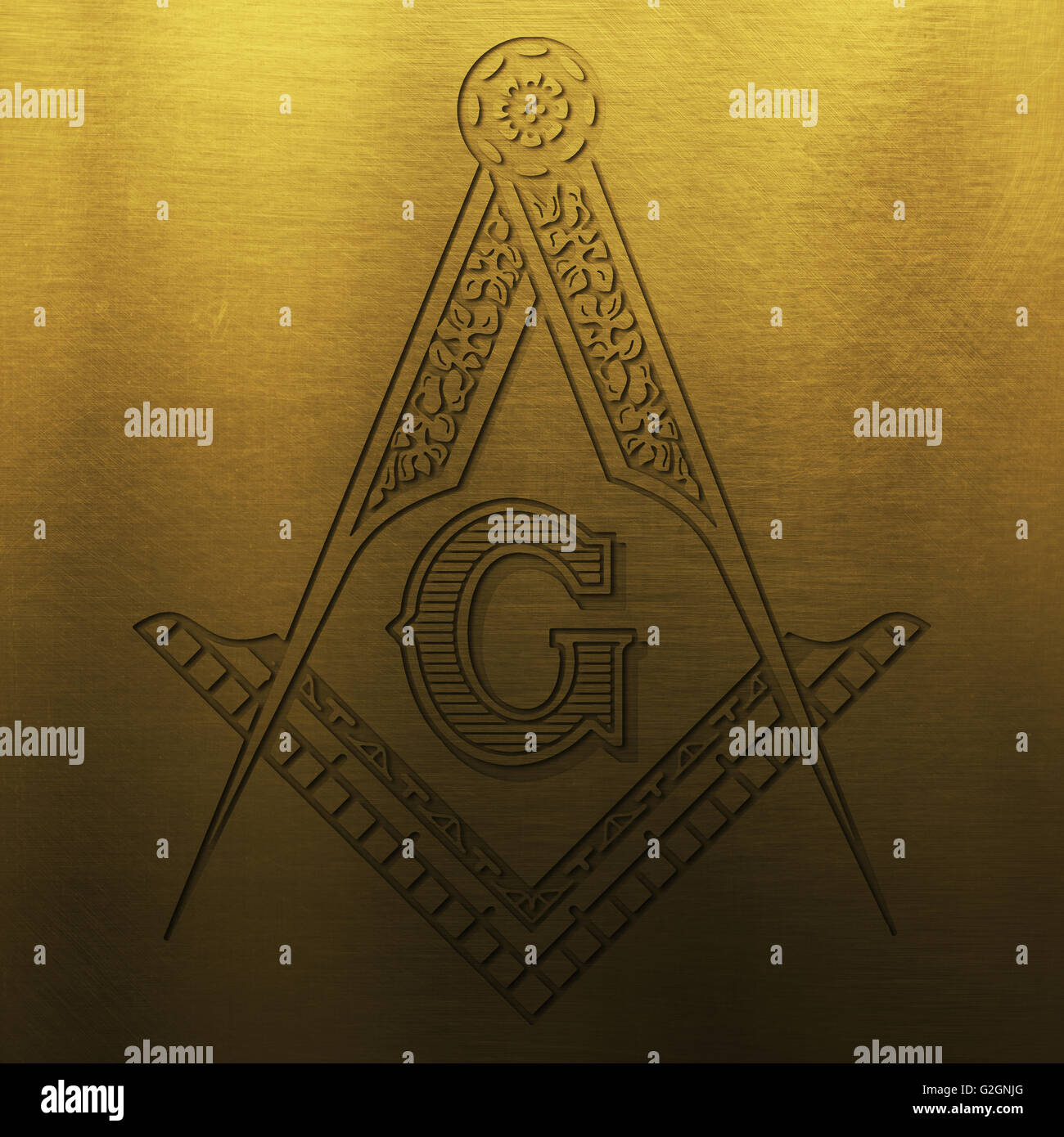 Quadrat und Zirkel Stockfoto