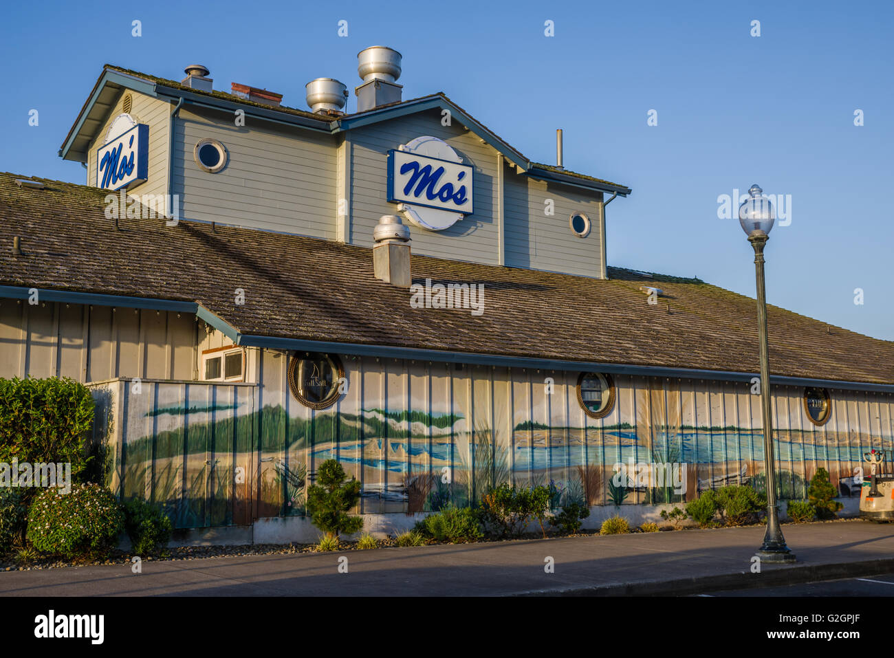 Mo's Fischrestaurant in Lincoln City, Oregon Stockfoto