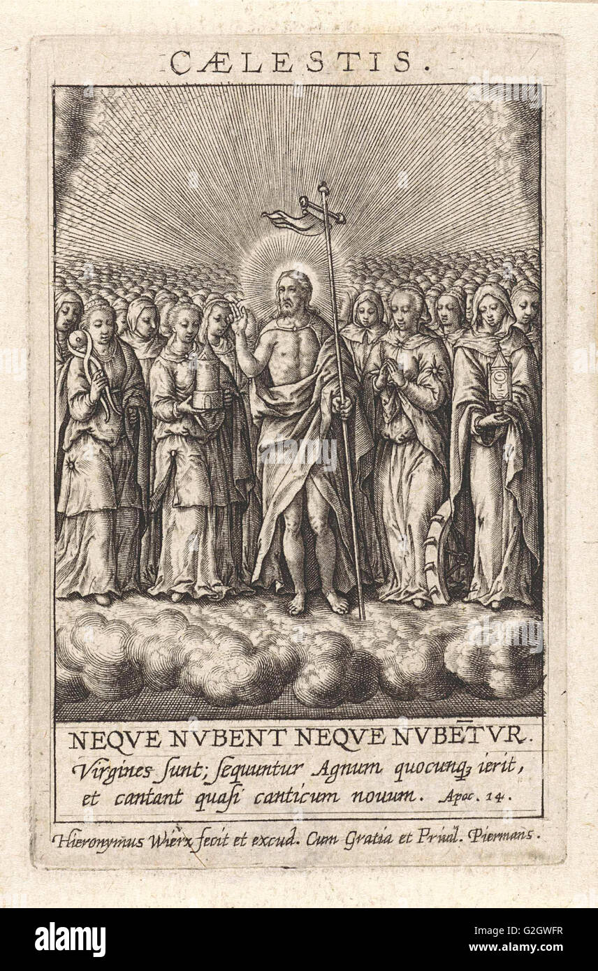 Tugend des Himmels, Hieronymus Wierix, 1563 - vor 1619 Stockfoto