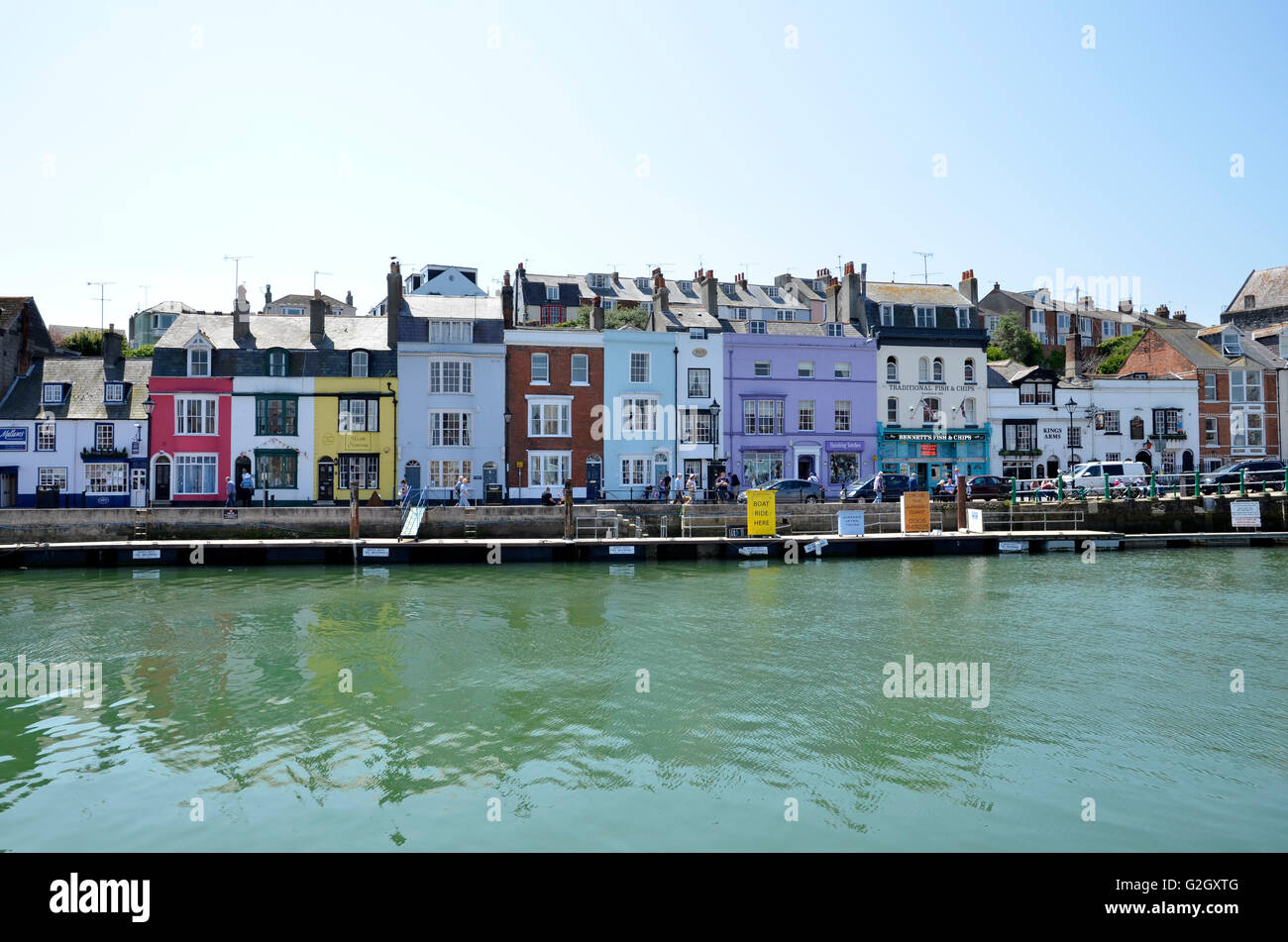 Teil des North Quay in Weymouth, Dorset Stockfoto