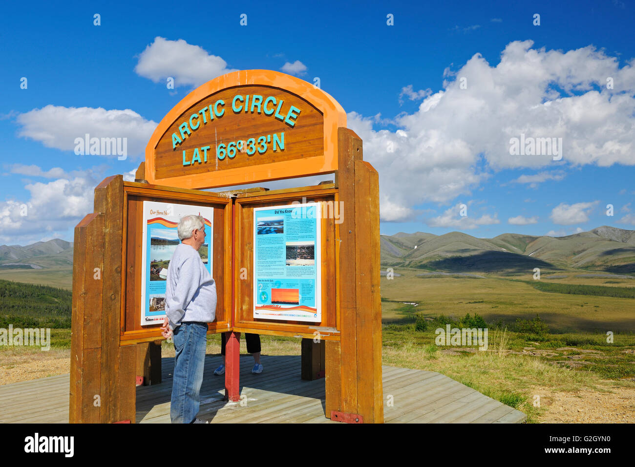 Dempster Highway (405 KM) am Polarkreis Dempster Highway Yukon Canada Stockfoto