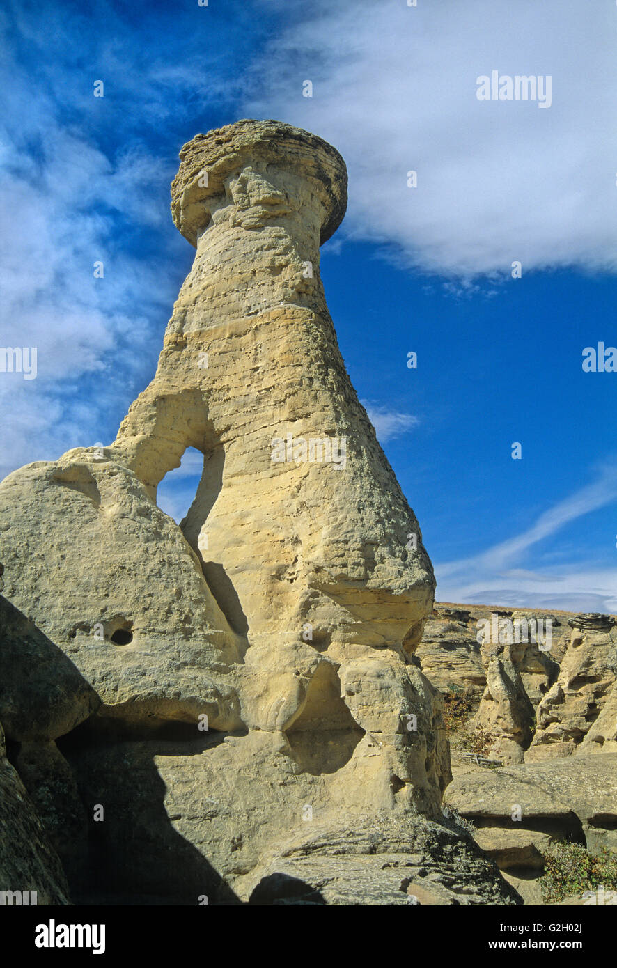 Badlands in UNESCO-Weltkulturerbe, schreiben-auf-Stein Provincial Park, Alberta, Kanada Stockfoto