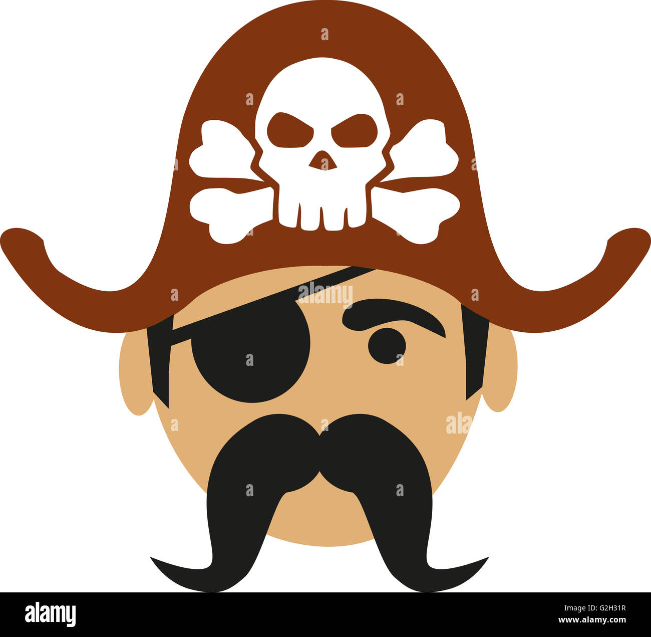 Cartoon Pirat Kopf Stockfoto