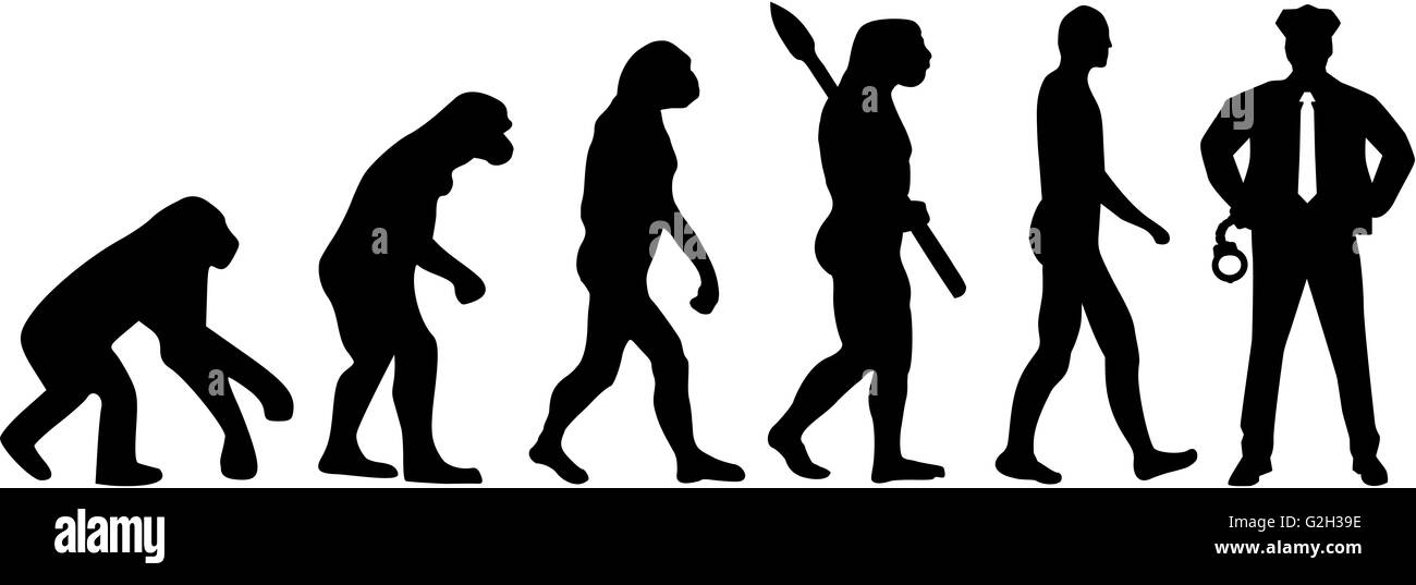 Polizei Evolution Stockfoto