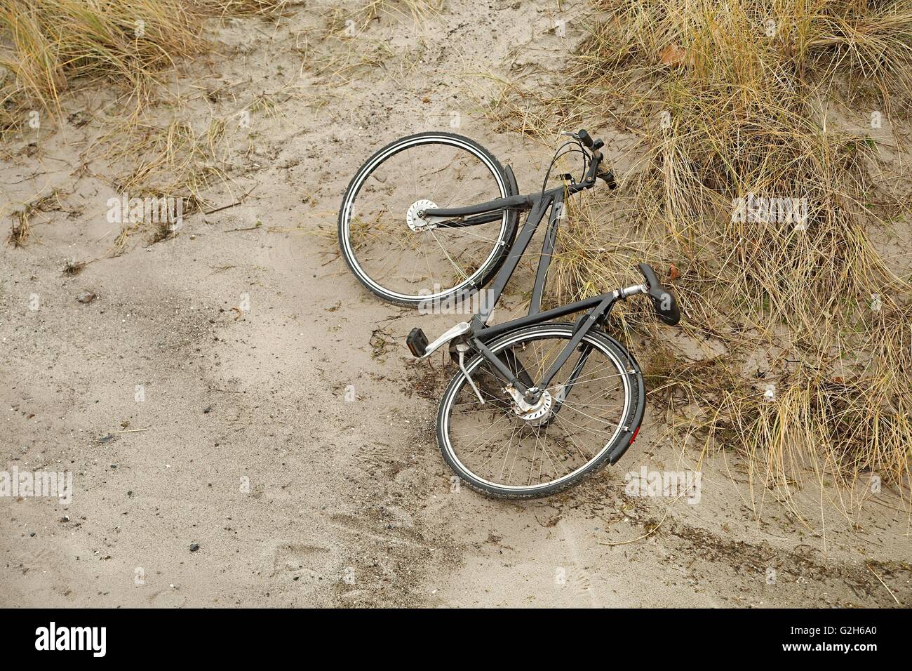 Fahrrad auf einer Straße Stockfoto