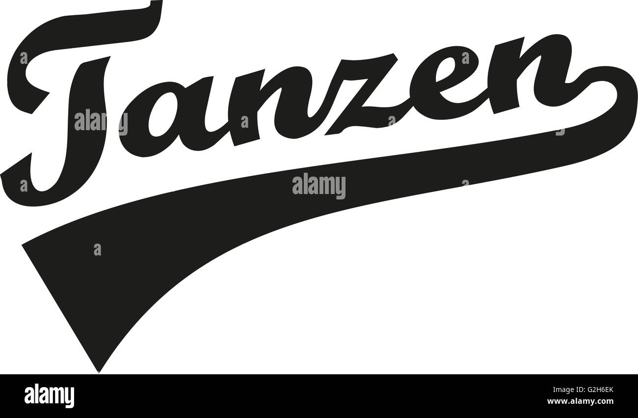 Deutsches Wort tanzen Stockfoto