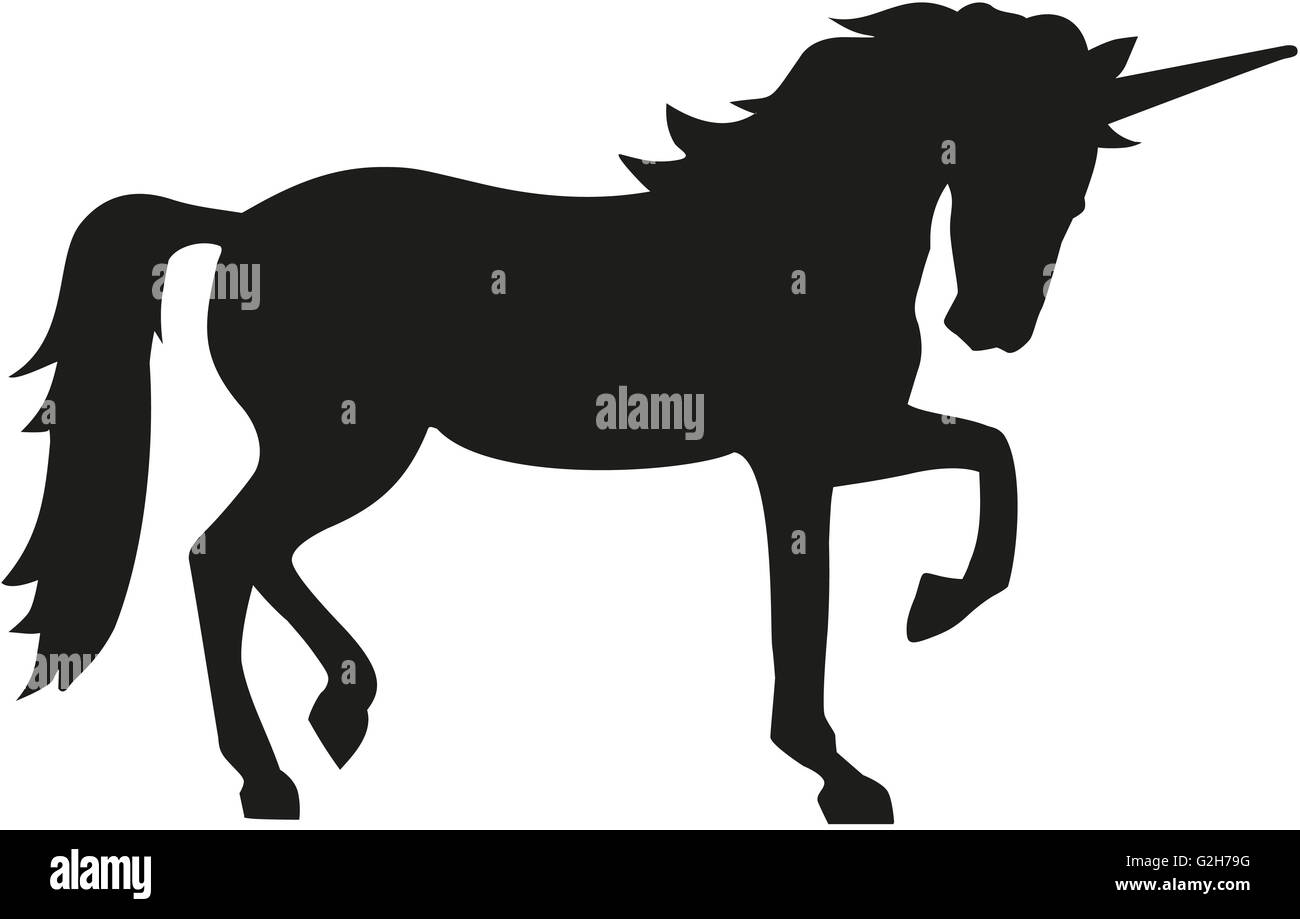 Einhorn-silhouette Stockfotografie - Alamy