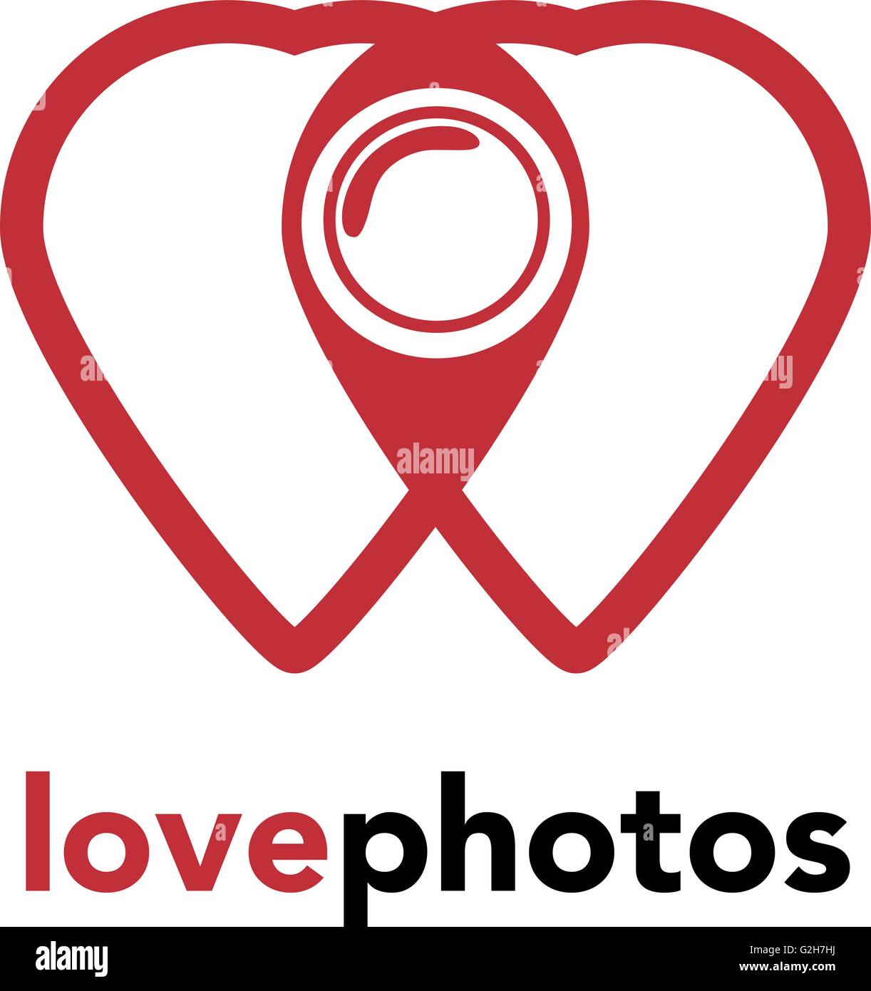 Fotografie-Logo Love Fotos Stock Vektor