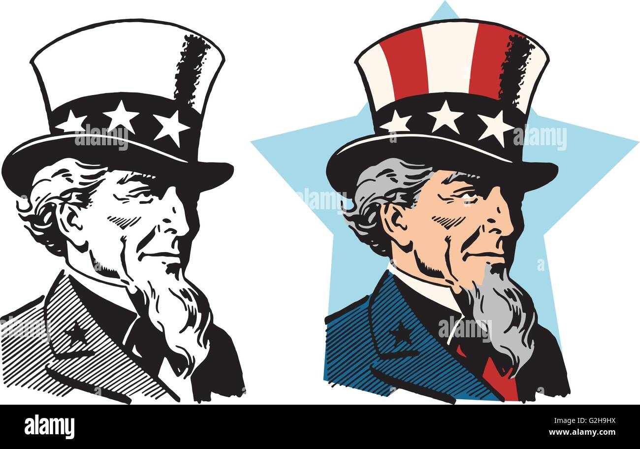Amerikanische Ikone Uncle Sam Stock Vektor
