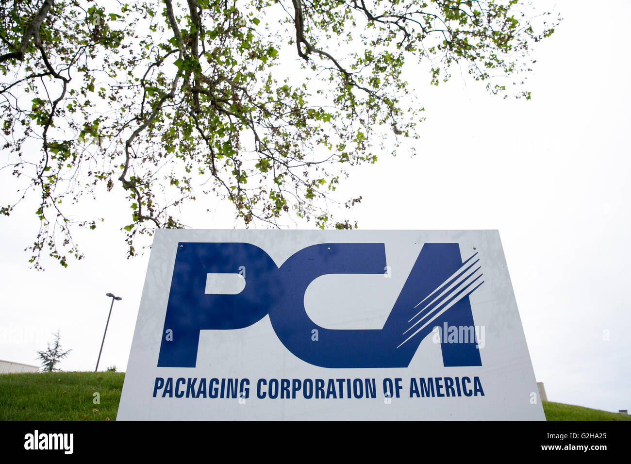 Ein Logo Zeichen außerhalb einer Einrichtung, die durch die Verpackung Corporation of America in Harrisonburg, Virginia am 29. Mai 2016 besetzt. Stockfoto