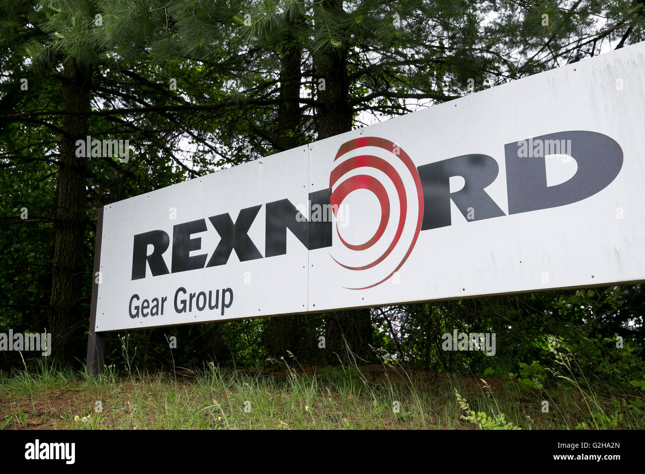 Ein Logo Zeichen außerhalb einer Einrichtung von Rexnord Corporation Stuarts Draft, Virginia am 29. Mai 2016 besetzt. Stockfoto
